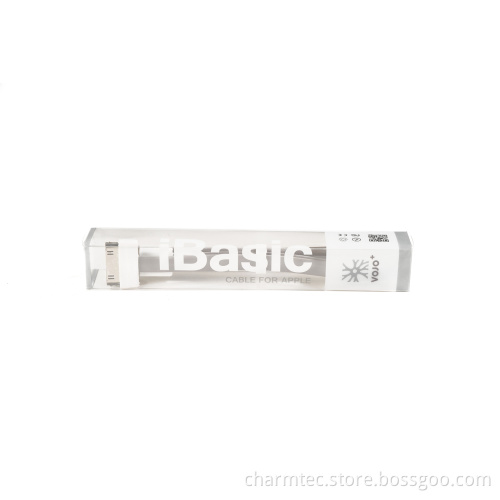 Flat Colored USB to 30pin Dock Cable iPhone 4/4s, 1.2m, Grey